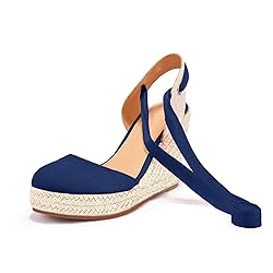 Ermonn Womens Espadrilles Wedge Sandals Platform