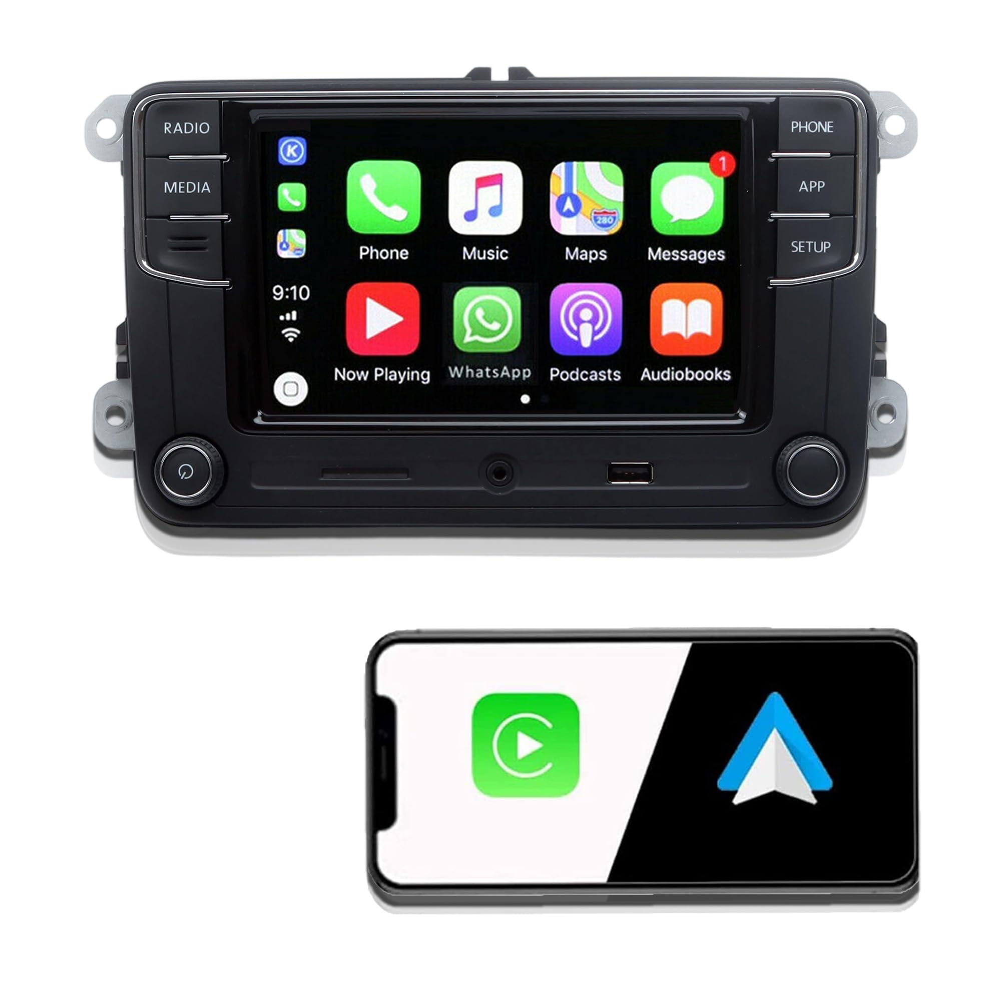 Photo 1 of CarPlay 6.5in MIB RCD330 Touchscreen 187B 6RD035187 B Replacement for VW Jetta Golf MK5/MK6 CC Caddy Polo EOS Passat Scirocco Tiguan Touran Transporter