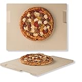 ROCKSHEAT Pizza Stone 12in x 15in Rectangular Baking & Grilling Stone, Perfect for Oven, BBQ and Grill. Innovative Double - f