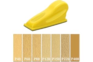 71 Pcs Micro Sander Kit, Luxiv 3.5” x 1” Mini Detail Sander for Small Projects, Finger Sanding Tools with 7 Kinds of 70Pcs Sa