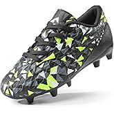DREAM PAIRS Boys Girls Soccer Cleats Youth Firm Groud Athletic Outdoor Trainning Football Shoes for Little/Big Kid