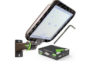 Glitgate 200W LED Parking Lot Light 30000LM 5000K Dusk to Dawn Photocell Street Light Adjustable Arm Mount IP65 Waterproof Commercial Area Security Light for Parking Lot, Street, Roadway