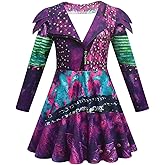 WYYXYB Girls Evie Costume Birthday Party Dress Halloween Cosplay Outfits
