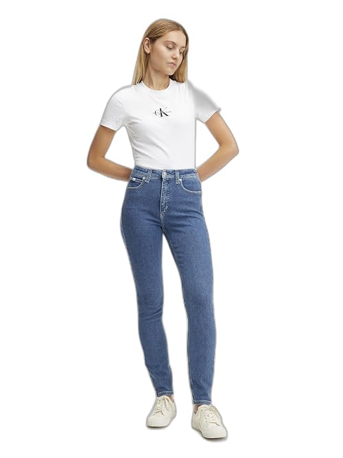 Calvin Klein Women’s High Rise Skinny Fit Jeans, Blue (Denim Medium), 32W/34L