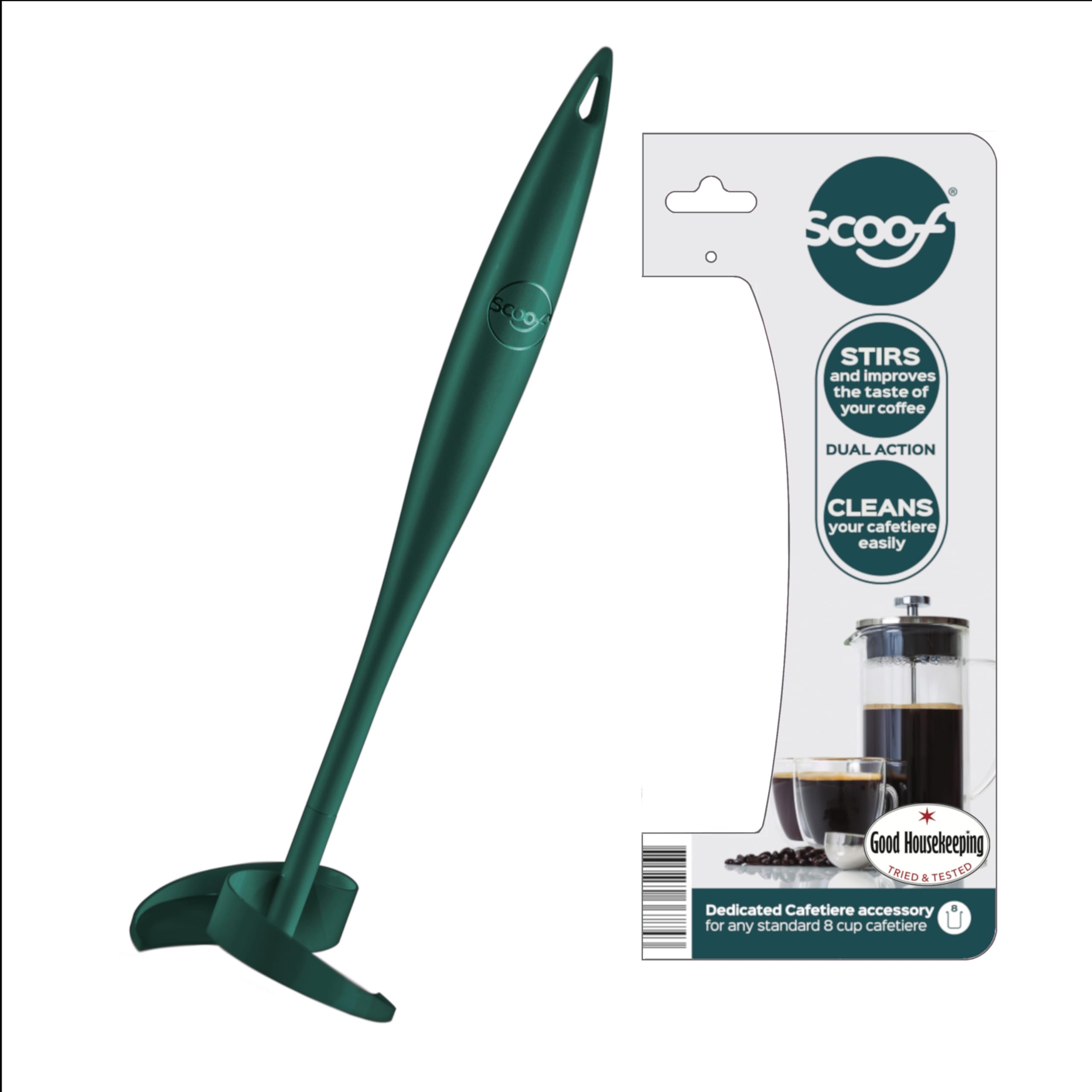 Scoof Original Cafetiere Tool. Stirs in Flavour. Scoops Out Mess. Enhance Your French Press Ritual