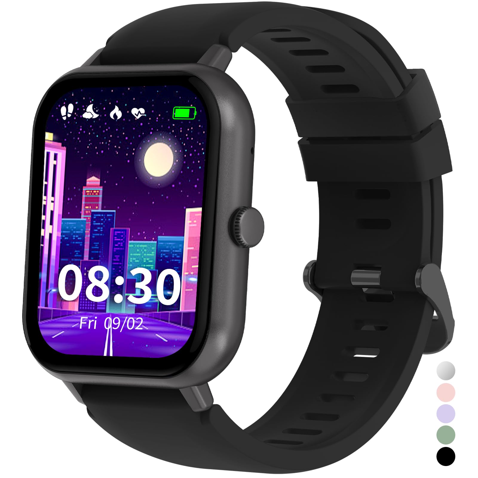 JUBUNRER Kids Smart Watch for Boys Girls Watches Phone Bluetooth Call Heart Rate Sleep Pedometer Step Counter Sport Game Fitness Activity Trackers Calculator Teenage Gifts for IOS Android