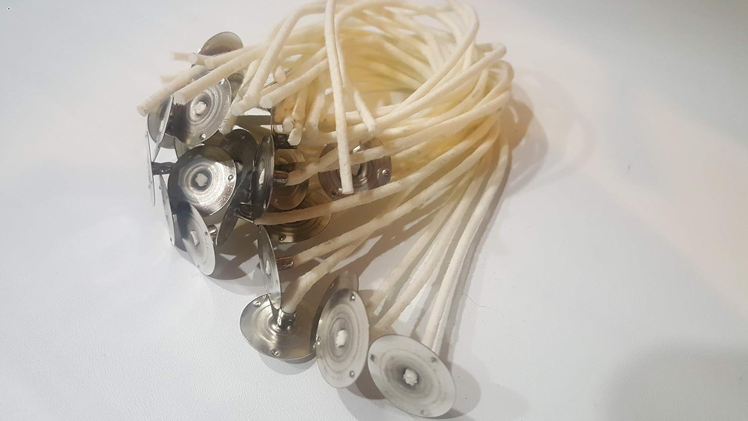 6 Cotton Wick Square Braided PreTabbed 25 Wicks