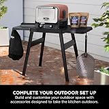 Ninja Woodfire Universal Stand with Side Table Black H62.5 x W61.7 x D22.7cm view 6