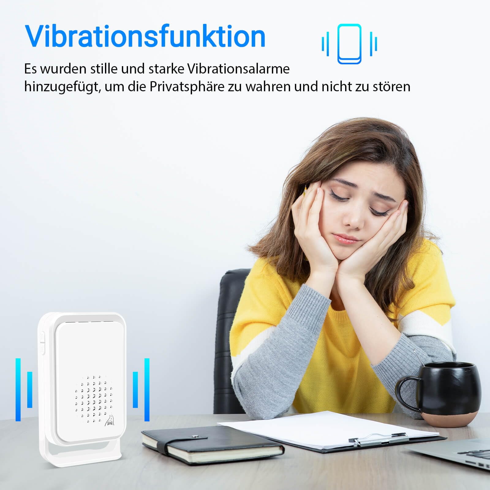 NineLeaf Bewegungsmelder, Lichtschranke mit Alarm, Radar-und PIR-Einfahrtsalarm, Funk-Türklingel Infrarot Sensor IP64 wasserdichte, Bewegungsmelder Alarmanlage für Haus Garage Büro Wohnung Geschäfte 6