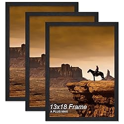 A PLUS MAX 13x18 Picture Frame Set of 3, Black