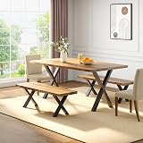 INMOZATA Heavy Duty X Furniture Legs Set of 2 Raw Steel Black DIY Coffee Table view 2