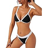 swimall Women's Triangle Bikini Set Sexy Brazilian Sporty Two Piece Swimsuit Cute Bathing Suit