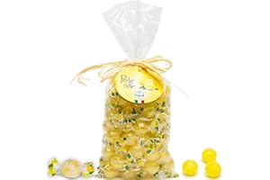 Perle di Sole Italian Lemon Candy Drops - Lemon Hard Candy Individually Wrapped - Fizzy and Tart Citrus Candies (17.63 oz | 500 g)