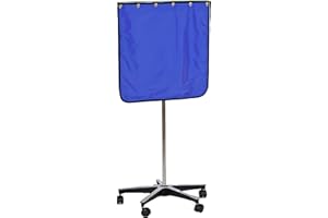 COLORTRIEVE X-Ray Mobile Shield - Porta-Shield, 24"W x 24"H, 5-Leg Star Base, 0.5mm Lead Solid Panel, USA Made