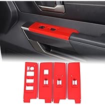 Car Window Switch Panel Cover For Toyota Tundra & Sequoia 2022-2025 - Piano Black Trim