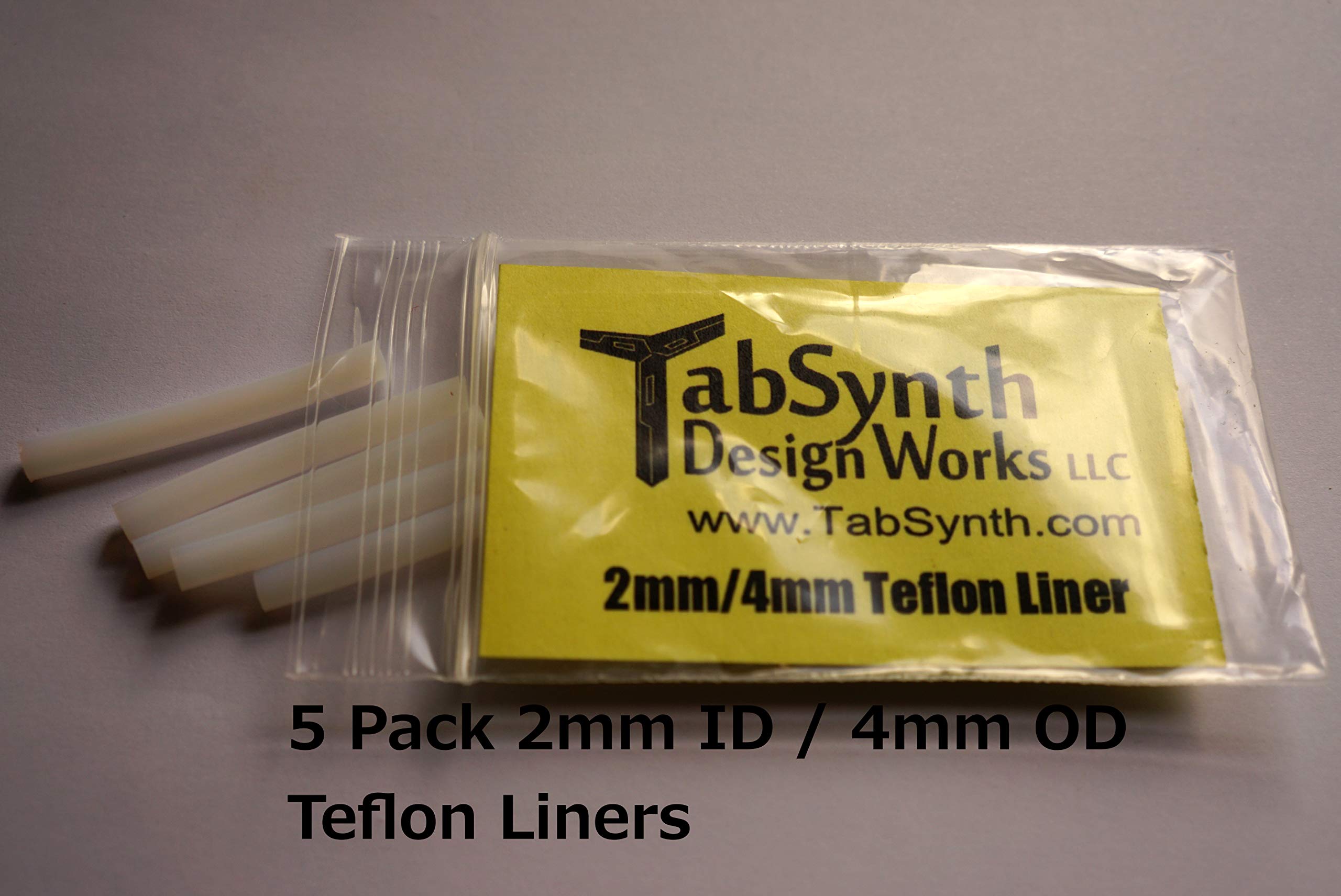 Teflon Replacement Liners Compatible with Flashforge Finder 3D Printer (5 Pack of PTFE Tubes)