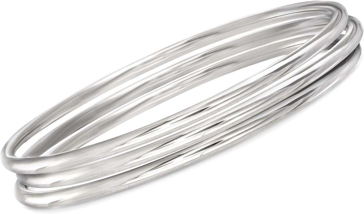 Ross-Simons Italian Sterling Silver Jewelry Set: 3 Polished Bangle Bracelets