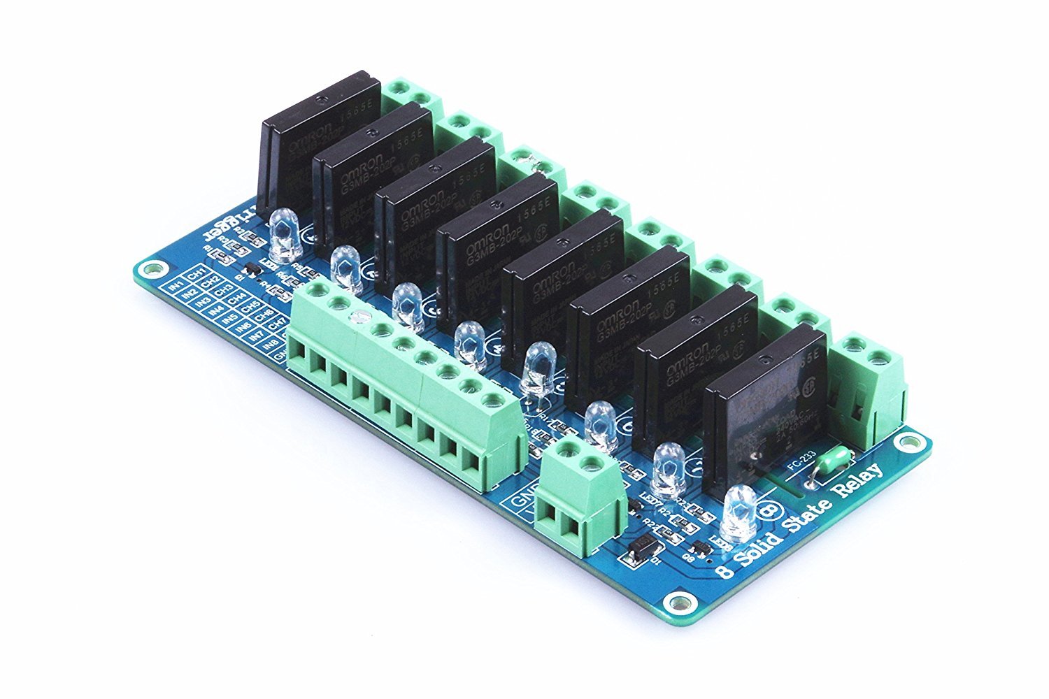 Buy KNACRO 8 Channel highLevel Solid State Relay modules Blue Board DC