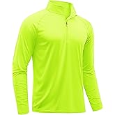 TACVASEN Men's Long Sleeve Athletic Shirts 1/4 Pullover Zip Sun Protection Rash Guard UPF 50+ Outdoor Running T-Shirts