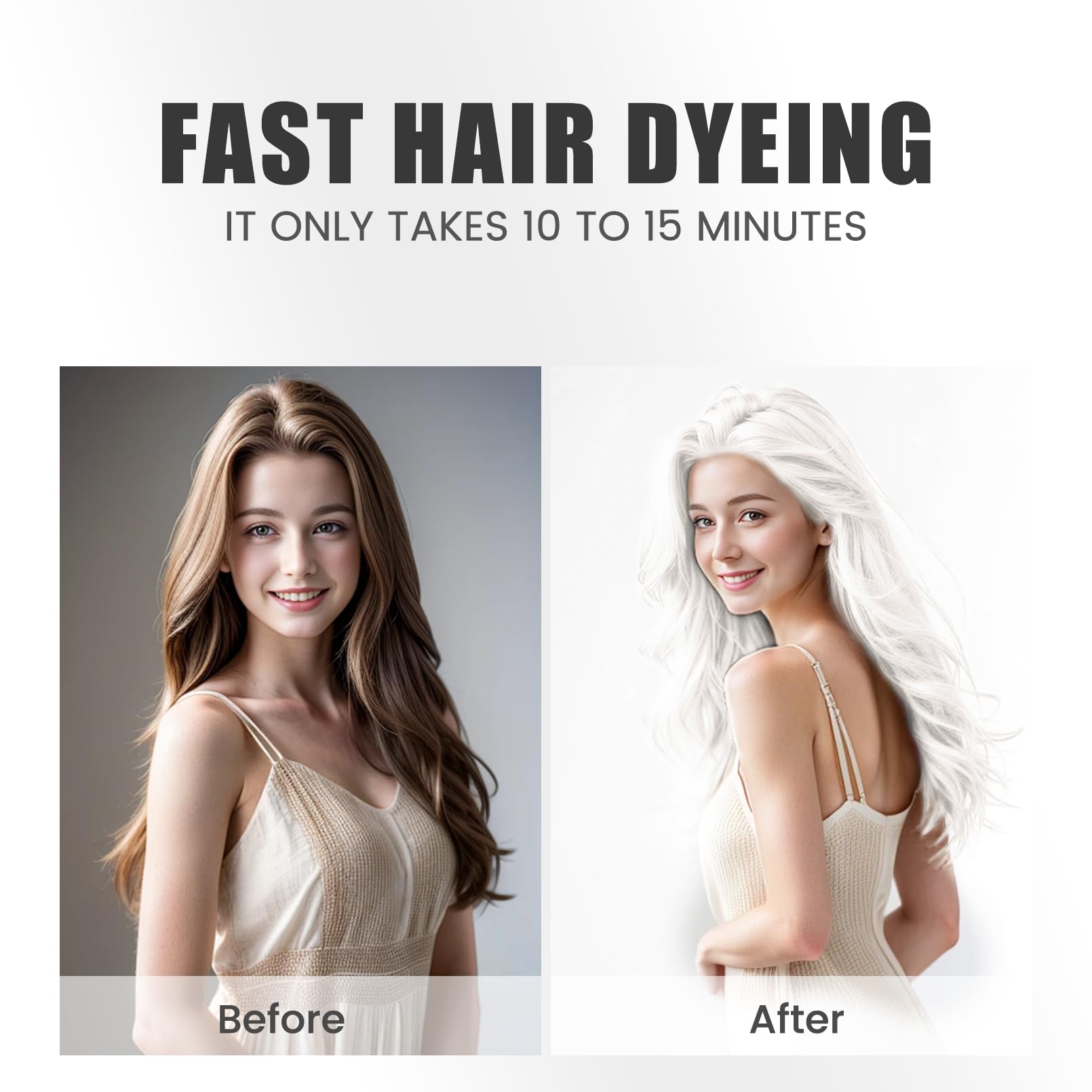 White Temporary Hair Color Wax - SOVONCARE Washable Hair Dye for Men & Women, All-Day Hold Disposable Hair Styling Clays for Party, Cosplay & Daily 4.23 oz