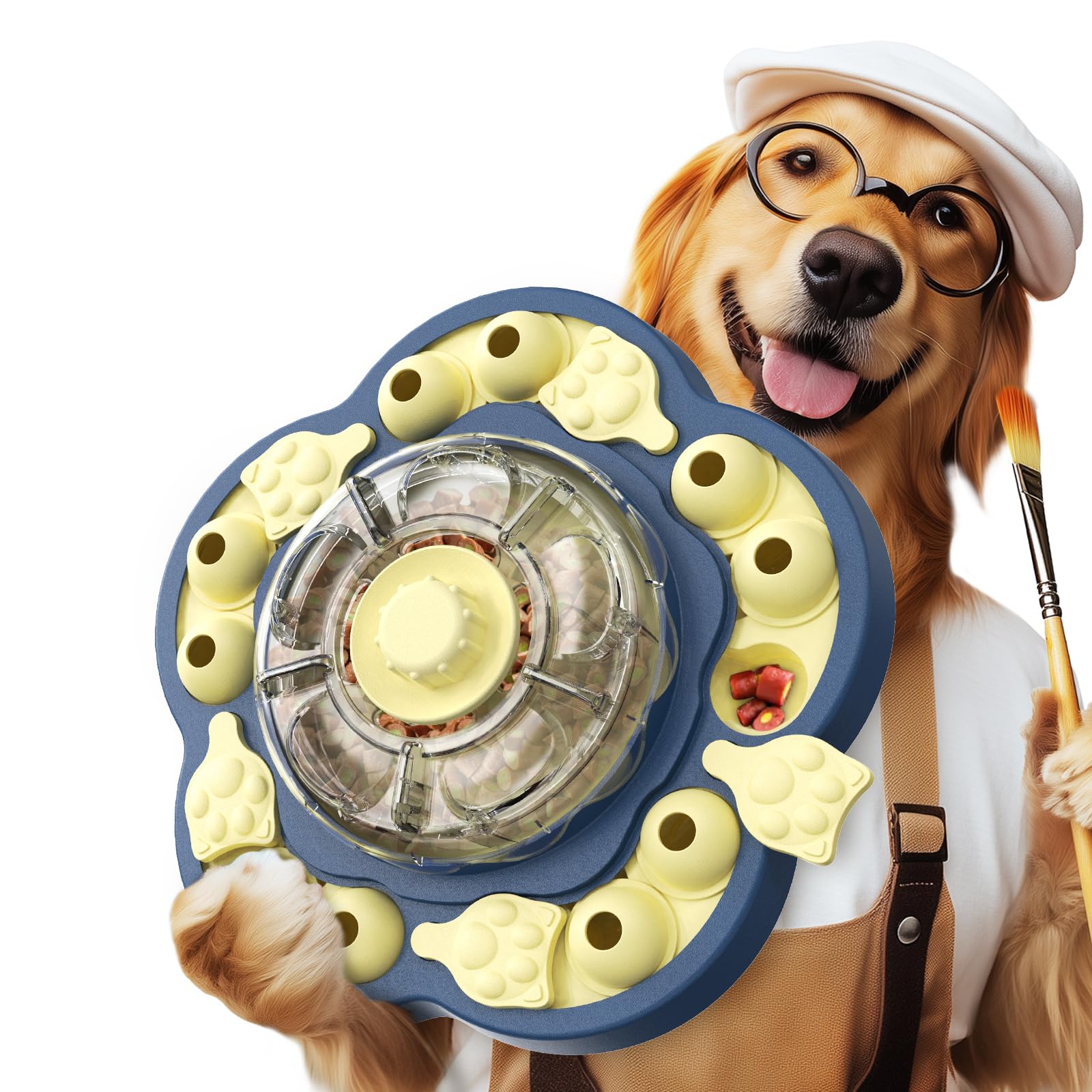 Photo 1 of KADTC 3 Levels of Challenge Dog Puzzle Feeder Toy U.S. Brand - Design Spin-to-Release Treat Dispenser For Small Medium Large Dogs Boredom Buster Mental Stimulation Enrichment Slow Feeding Puzzles Toys