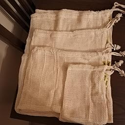 WayEee Bolsas Reutilizables Compra Algodon 8pcs Bolsas Ecologicas ...