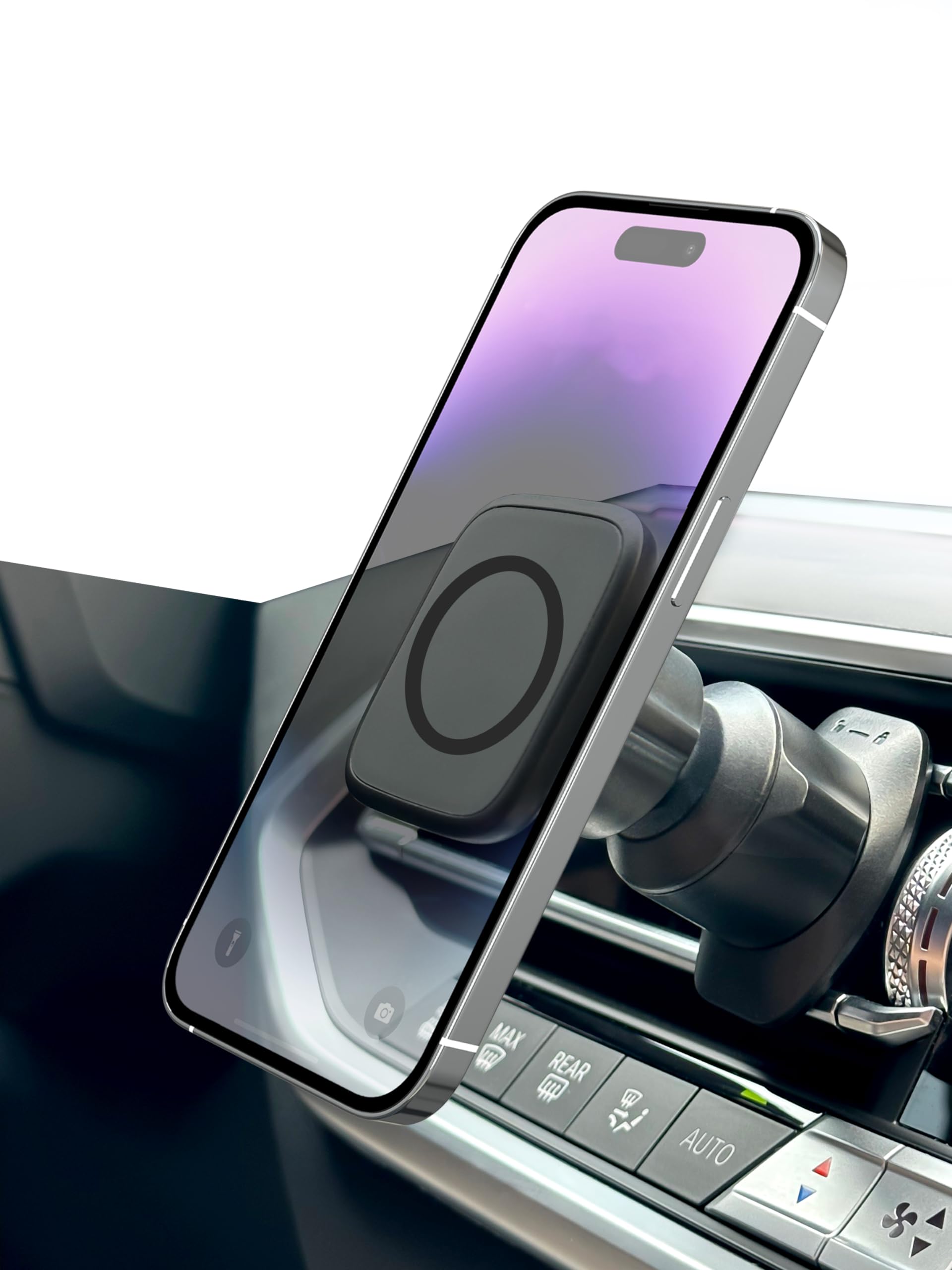 Photo 1 of Bovemanx Fits MagSafe Car Mount Vent - Powerful [20x N52H] Magnets, Magnetic Phone Holders for Your Car, Car Phone Holder Mount for iPhone 15 14 13 Pro Plus Max Mini Mag Safe Case & All Phones