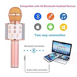 Wireless Bluetooth Karaoke Microphone,3 in 1