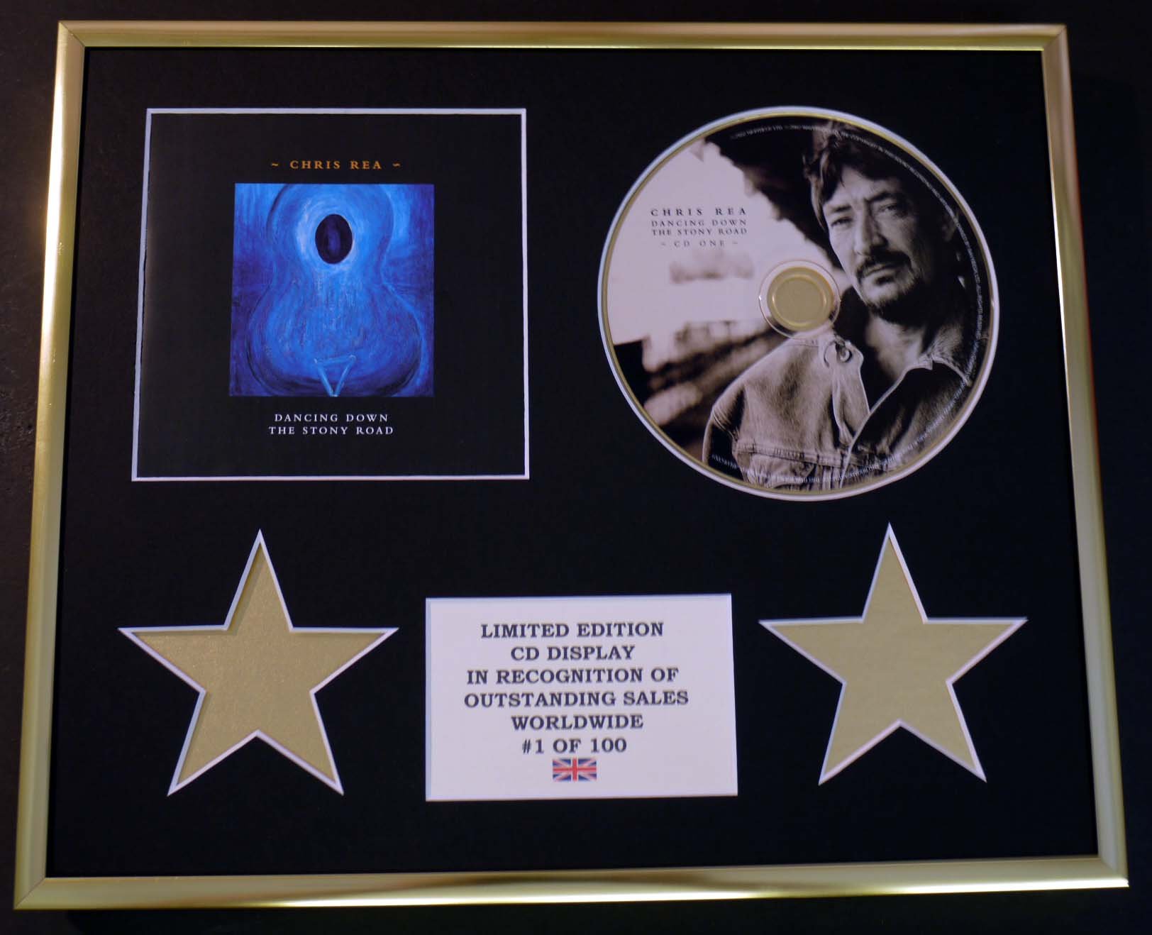 CHRIS REA/CD DISPLAY/LIMITED EDITION/COA/DANCING DOWN THE STONY ROAD