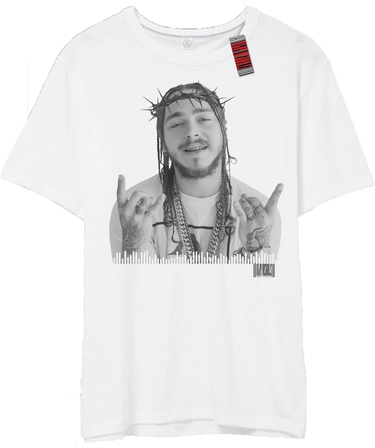 Post Malone T-Shirt Hip Hop Stoney White Iverson Quavo Rockstar Lil Uzi to XXL