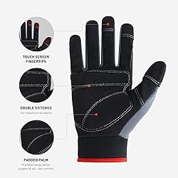 HANDLANDY Mens Work Gloves Touch screen, 200 Pairs