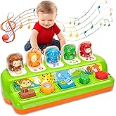 Duchong Pop Up Toys for 1 Year Old Boy Girls, Interactive Cause and Effect Learning Toys with Music & Light for Baby 6 7 8 9 10 11 12 Months, Christmas Birthday 1st Gifts for Toddlers