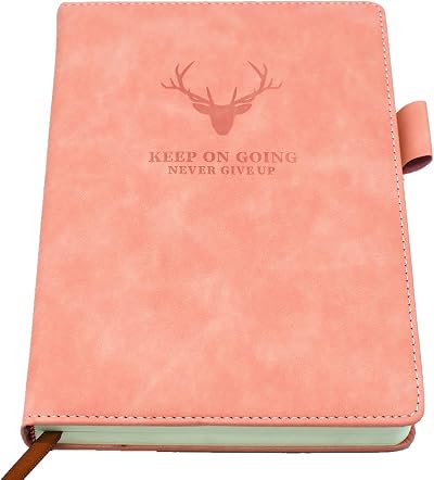 Earning Power A5 Ruled Notebook Journal Hardcover 360 Pages 8.3x5.7 Pink