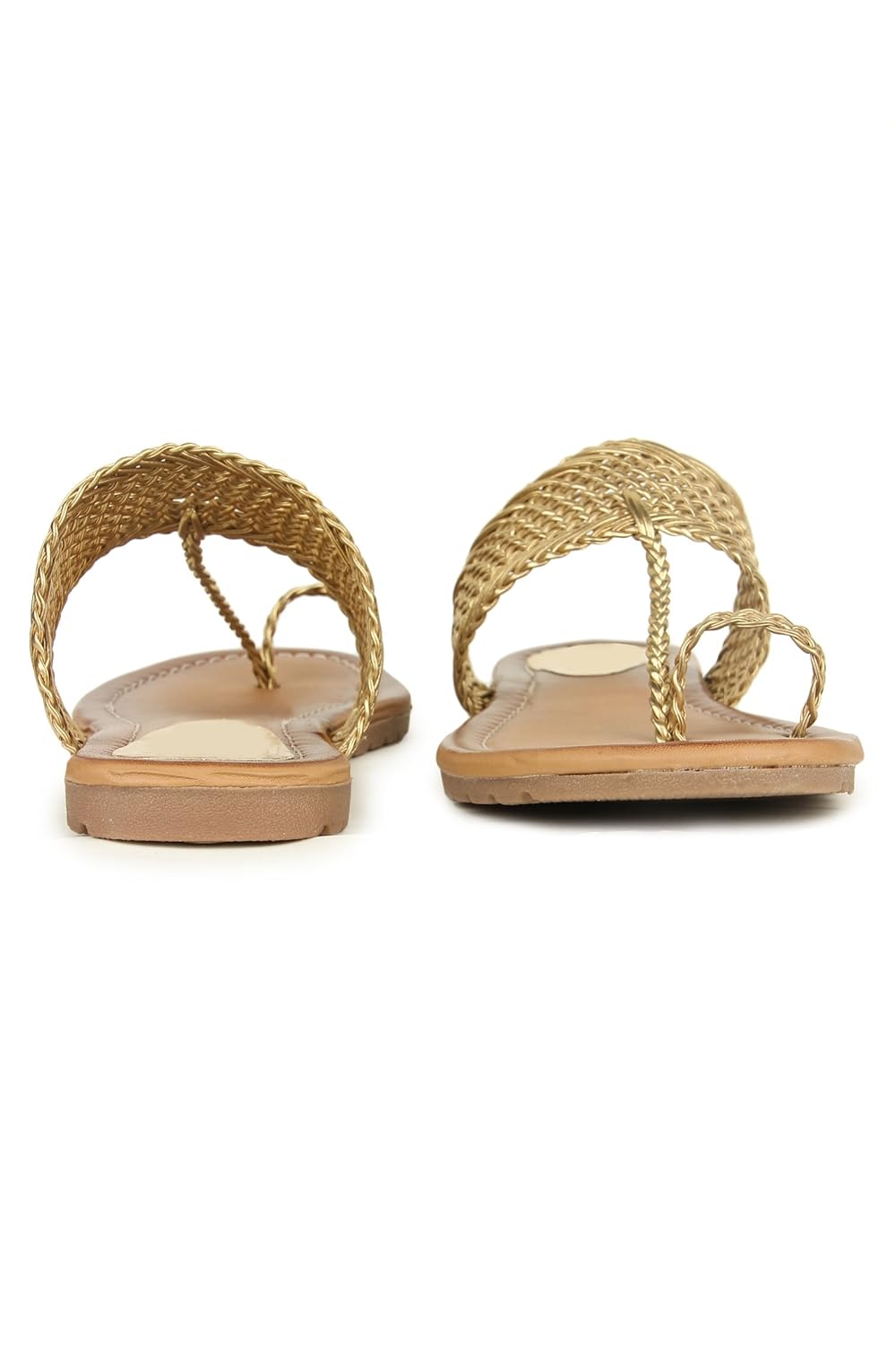 do bhai women's synthetic stylish bunai kolhapuri flats