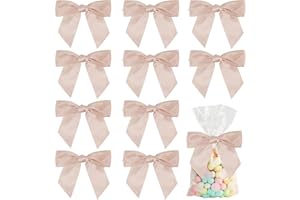 AIMUDI Rose Gold Bows - 4.5" Pre-Tied Pink Wedding Decor Bows - 36 PCs