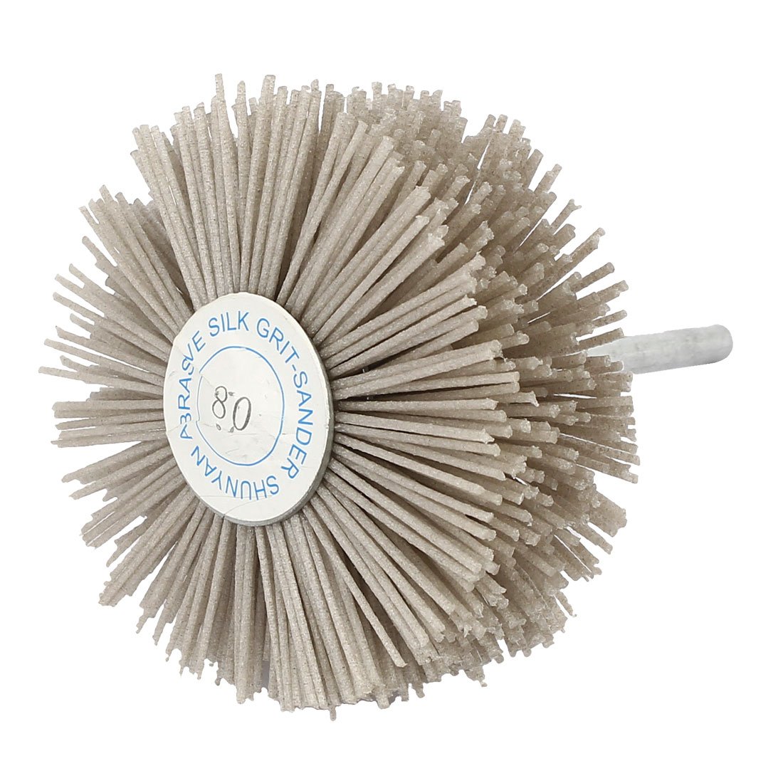 Sourcingmap 6mm Shank 82mm Dia Head 80 Grit Abrasive Nylon Wheel Brush Grinding Tool