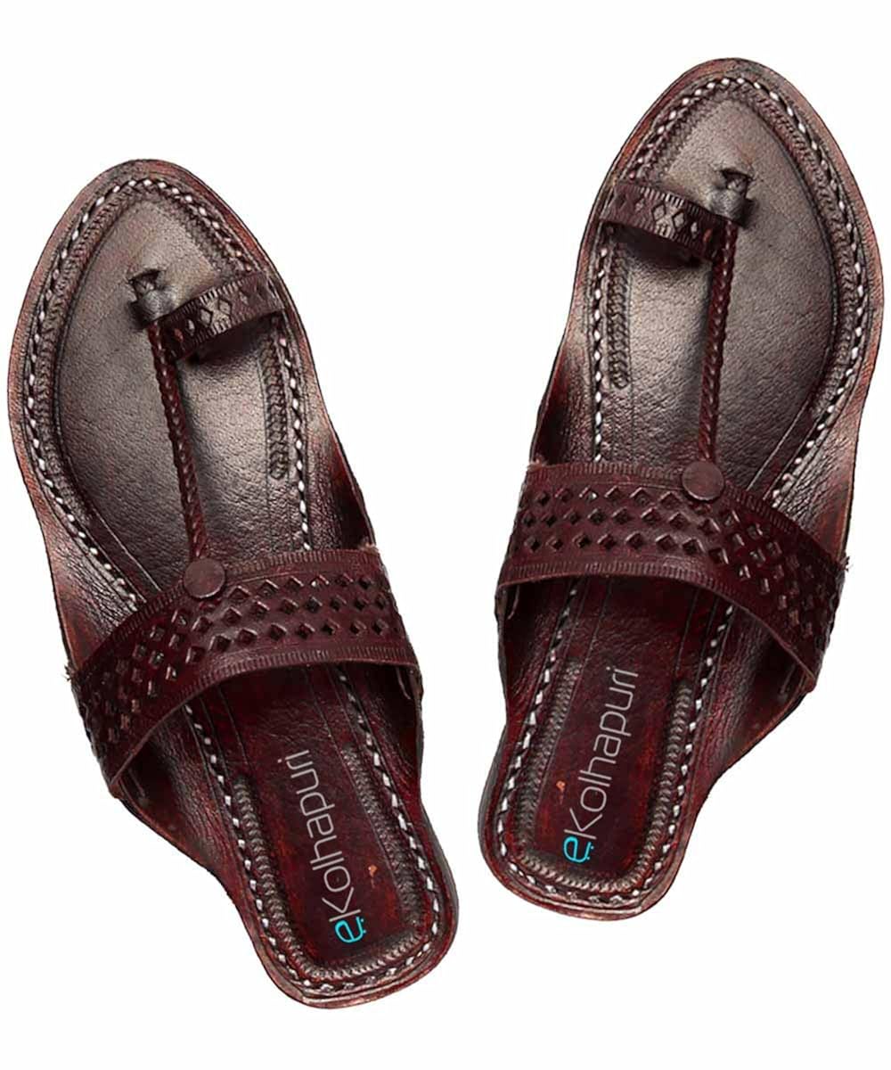 ekolhapuri handmade authentic genuine leather awesome looking ladies flip flop sandal for women
