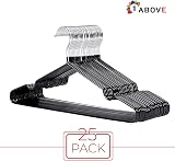 1ABOVE 25x Premium Rubber Coated Metal Hangers - Heavy Duty Non-Slip Grey view 2