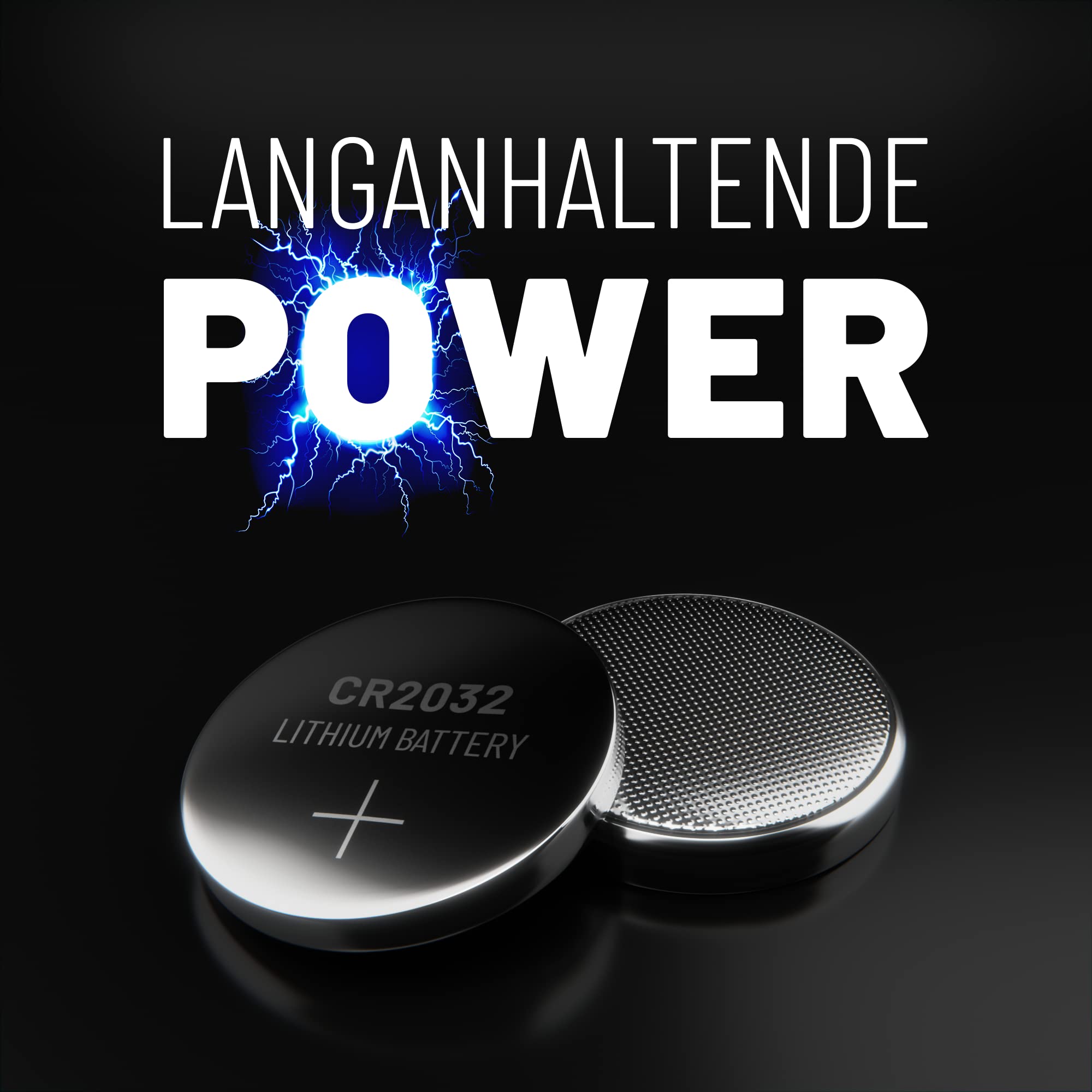 ABSINA Knopfzellen CR2032 3V Lithium - auslaufsicher & langlebig 4