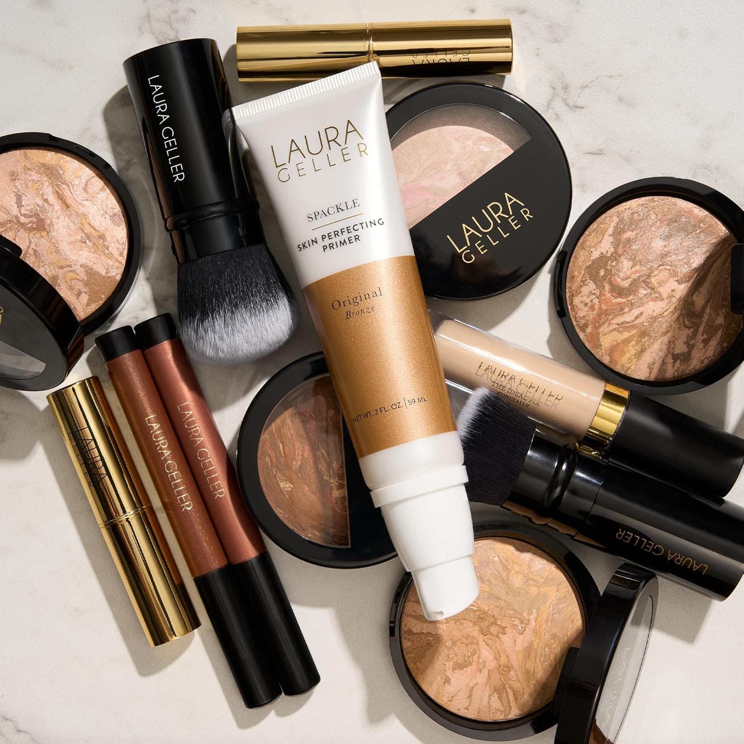 LAURA GELLER NEW YORK Baked Balance-N-Glow Illuminating Foundation - Fair - Buildable Sheer to Light Coverage - Satin Finish