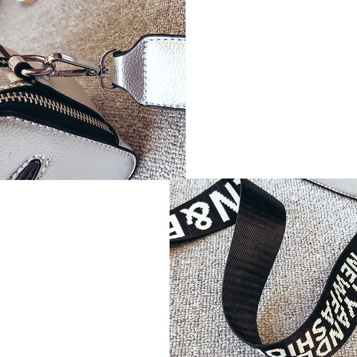 XMRS Cat Crossbody Bag for Women,Sequins PU Leather Shoulder Bag Medium Purse W / Wide Strap