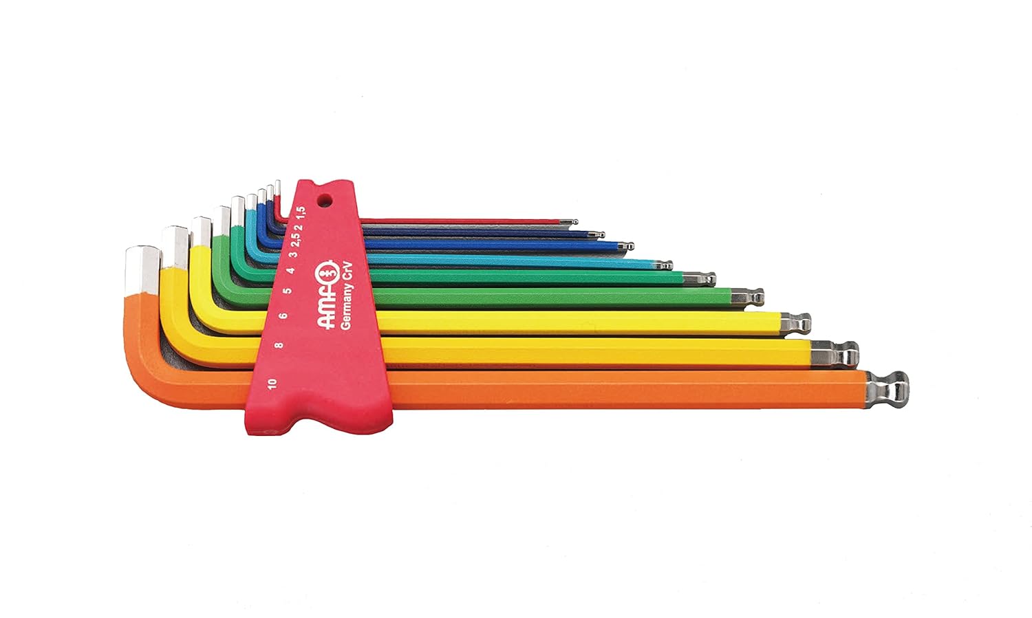 Amazon | AMF 1.5-10mm 9本組HexKeyレンチ ボールポイント EA573GK-90 ...