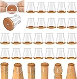 24 Pcs Chair Leg Floor Protectors for Hardwood