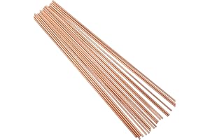 Therwen 20 Pcs Pure Copper Round Rod 11.8 Inch Length Bare Metal Solid Copper Rod Lathe Bar Stock for Crafts (0.12 Inch/ 3 mm in Diameter)