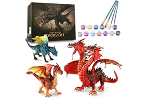 ARTLYMERS Kids Crafts, DIY 3D Dragon Painting Toys with 13 Color Educational Toy Painting Set Paint Your Own Gift Art and Craft Kit for Kids Boys Girls 3 4 5 6 7 8 9 Year Old