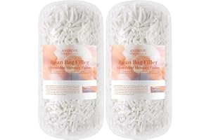 ANZHIXIU Stuffing Bean Bag Filler-Shredded Memory Foam Filling, 10BLS, No Odor, Stuffing Stuffed Animal, Couch Cushion Bean Bag Filling, Bean Bag Chair Filler, Punching Bag Filler, Pillow Stuffing, White