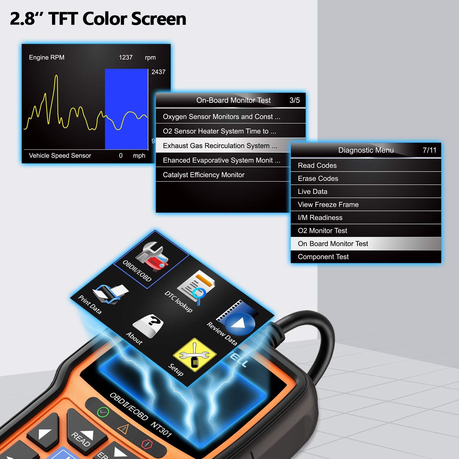 Amazon.com: FOXWELL NT301 OBD2 Scanner Professional Enhanced OBDII  Diagnostic Code Reader: Automotive