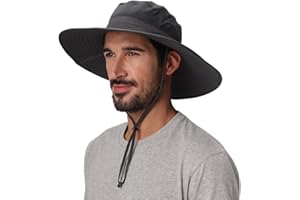 Home Prefer UPF50+ Mens Sun Hat Wide Brim Fishing Hat Foldable Large Brim UV Protection Sun Hat for Men Women Beach Gardening
