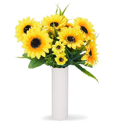 Juvale Tournesols Artificiels 2 Bouquets De Tournesols