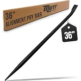 Mutt Tools 36 Inch Pry Bar Alignment Tool Ironworker Sleever Bar | 36 Inch, Forged Steel, Alignment Bar, Sleever Bar, Tapered Point